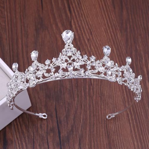 Bridal Tiaras Zinc Alloy fashion jewelry & for woman & with rhinestone nickel lead & cadmium free Inner Approx 145mm Sold By PC