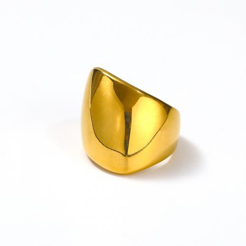 Titanium Steel Finger Ring Vacuum Ion Plating & for woman golden Sold By PC