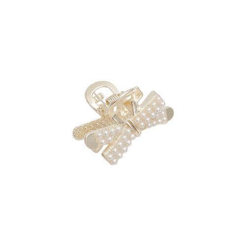 Haar Claw Clips, Zinc Alloy, met Plastic Pearl, mode sieraden & verschillende stijlen voor de keuze & voor vrouw, nikkel, lood en cadmium vrij, 31x18mm, Verkocht door PC