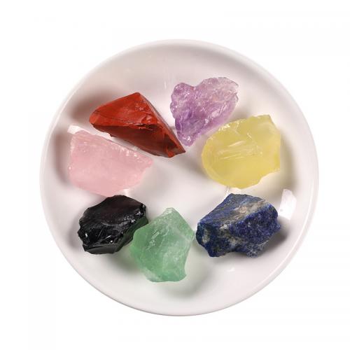 Quartz Decoration irregular 7 pieces mixed colors Sold By Set