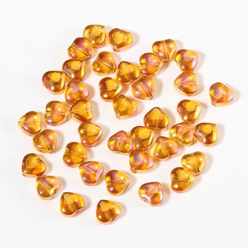 Abalorios de Cristal, Vidrio, Corazón, Bricolaje, más colores para la opción, 8x8mm, aproximado 50PCs/Bolsa, Vendido por Bolsa