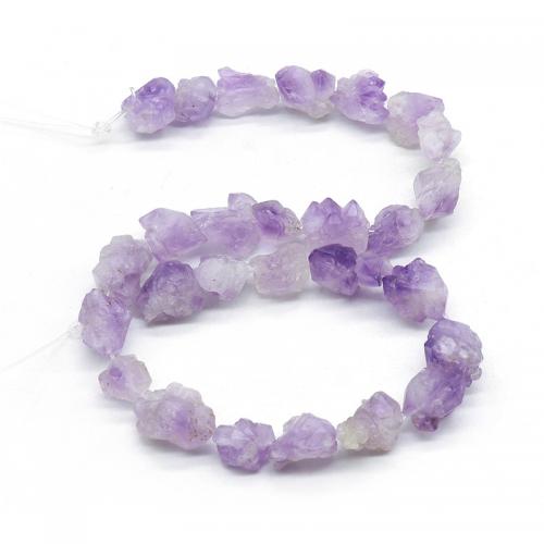 Naturelles perles améthystes, améthyste, Irrégulière, DIY, violet, Length:12-16mm, Trou:Environ 1mm, Environ 42PC/brin, Vendu par Environ 38 cm brin