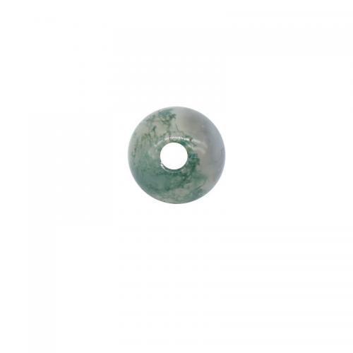 Natuurlijke zeegroene agaat kralen, Moss Agate, Ronde, DIY, groen, 8mm, Gat:Ca 2mm, 10pC's/Bag, Verkocht door Bag