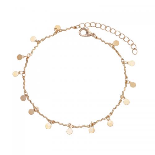 ottone Cavigliera, with 5CM extender chain, Cerchio, placcato, per la donna, nessuno, assenza di nichel,piombo&cadmio, Lunghezza Appross. 21 cm, Venduto da PC