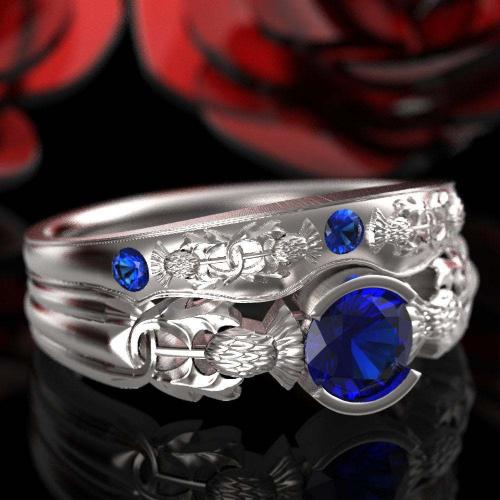 Anillo de dedo de latón, metal, chapado en platina real, Joyería & diverso tamaño para la opción & para mujer & con diamantes de imitación, más colores para la opción, libre de níquel, plomo & cadmio, 2PCs/Set, Vendido por Set