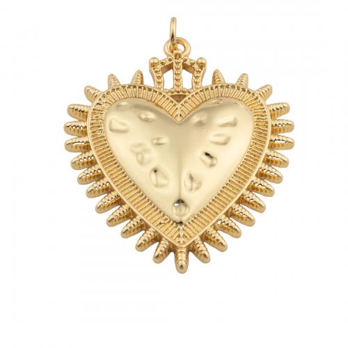 Brass Heart Pendants 14K gold plated DIY nickel lead & cadmium free Approx 4mm Sold By PC