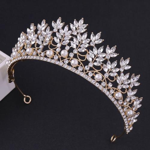 Bridal Tiaras Zinc Alloy fashion jewelry & for woman & with rhinestone nickel lead & cadmium free Inner Approx 150mm Sold By PC