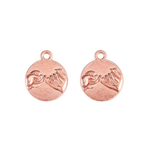 Zinc Alloy Flat Round Pendants plated DIY nickel lead & cadmium free Approx Sold By Bag