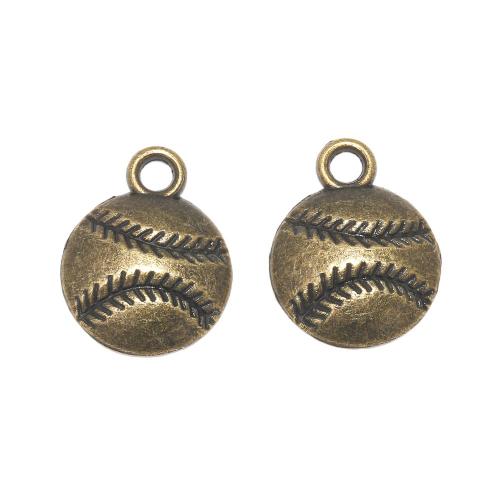 Zinc Alloy Pendler, Baseball, forgyldt, du kan DIY, flere farver til valg, nikkel, bly & cadmium fri, 18x14mm, Ca. 100pc'er/Bag, Solgt af Bag