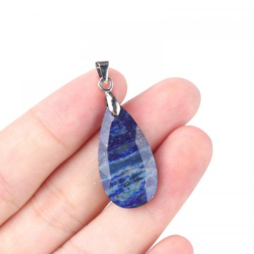 Gemstone Pendants Jewelry with Iron Teardrop DIY Sold By PC