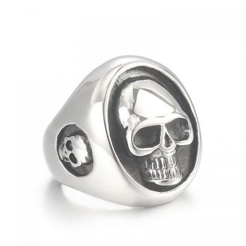 Bague en acier inoxydable, Acier inoxydable 304, Halloween Design & bijoux de mode & normes différentes pour le choix & pour homme, plus de couleurs à choisir, protéger l'environnement, sans nickel, plomb et cadmium, Wide:26mm, Vendu par PC