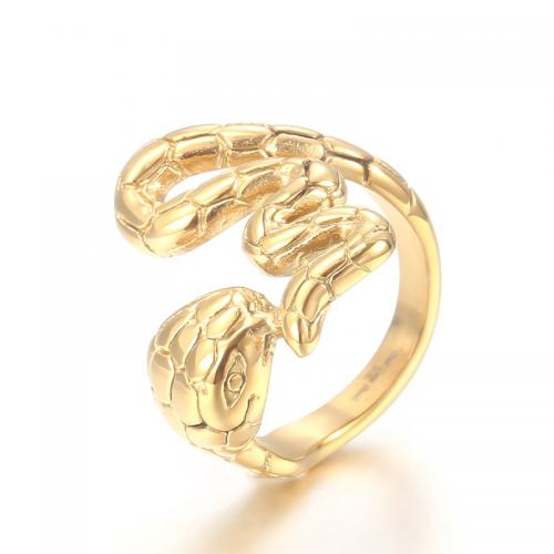 Vinger Ring in edelstaal, 304 roestvrij staal, Slang, plated, mode sieraden & verschillende grootte voor keus & voor de mens, meer kleuren voor de keuze, nikkel, lood en cadmium vrij, Maximum width: 26mm, minimum width: 4mm., Verkocht door PC