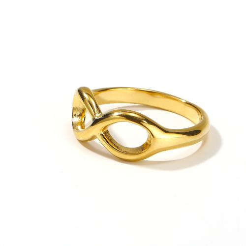 Titanium Steel Finger Ring Vacuum Ion Plating & for woman golden Sold By PC