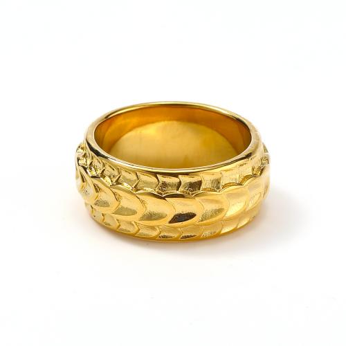 Titanium Steel Finger Ring Vacuum Ion Plating & for woman golden Sold By PC