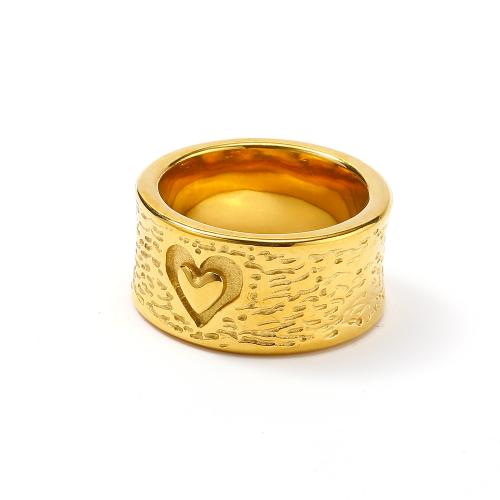 Titanium Steel Finger Ring Vacuum Ion Plating & for woman golden Sold By PC