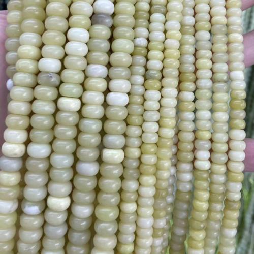 Jade kralen, Jade Lemon, Abacus, gepolijst, DIY & verschillende grootte voor keus, lichtgroen, Per verkocht Ca 38 cm Strand