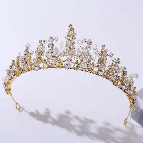 Tiaras, Sinc Alloy, lámhdhéanta, jewelry faisin & do bhean & le rhinestone, dathanna níos mó le haghaidh rogha, nicil, luaidhe & caidmiam saor in aisce, Trastomhas Istigh:Thart 160mm, Díolta De réir PC