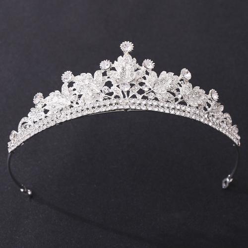 Bridal Tiaras Zinc Alloy fashion jewelry & for woman & with rhinestone nickel lead & cadmium free Inner Approx 150mm Sold By PC