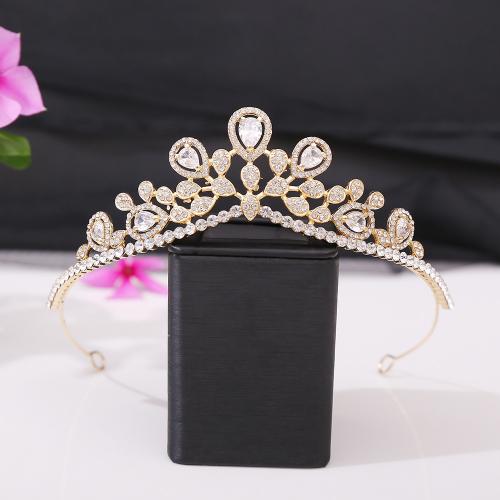 Bridal Tiaras Zinc Alloy fashion jewelry & for woman & with rhinestone nickel lead & cadmium free Inner Approx 140mm Sold By PC