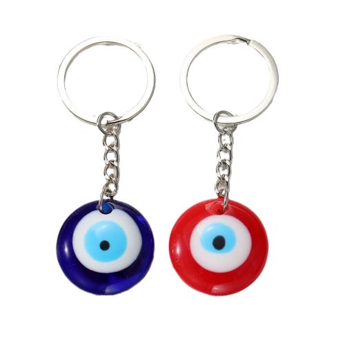 Key Chain, Resin, med Zinc Alloy, Evil Eye, Unisex, flere farver til valg, 30x80mm, Solgt af PC