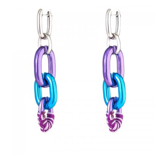 Boucles d'oreilles fer, avec Fil de coton, Placage, pour femme, couleurs mélangées, protéger l'environnement, sans nickel, plomb et cadmium, Vendu par paire