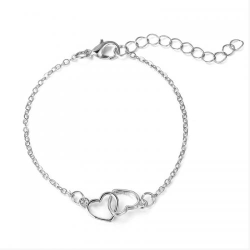 Pulsera de Aleación de Zinc, con 4.8cm extender cadena, chapado, Joyería & para mujer, más colores para la opción, libre de níquel, plomo & cadmio, longitud aproximado 17 cm, Vendido por UD