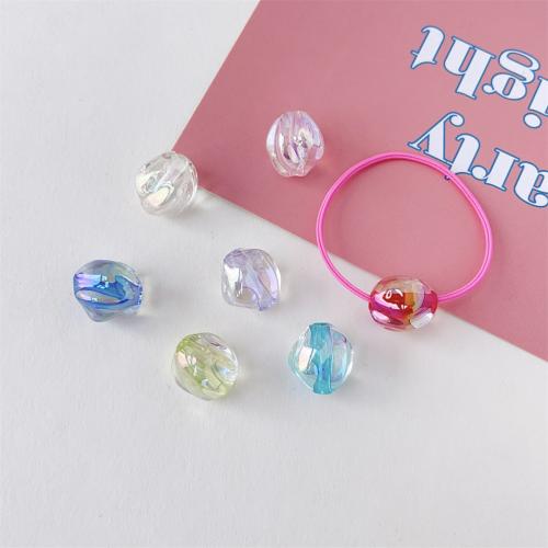 Plated Acrylic Beads UV plating DIY 15mm Approx Sold By Bag