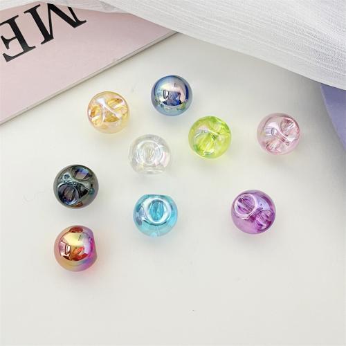 Plated Acrylic Beads Round UV plating DIY 16mm Approx Sold By Bag