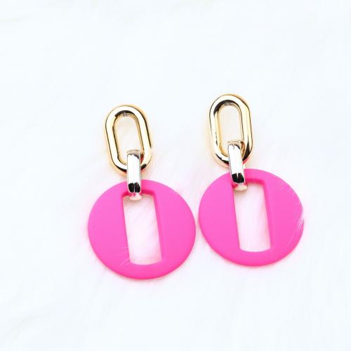 Acrylic Jewelry Earring painted fashion jewelry & for woman & hollow Sold By Pair