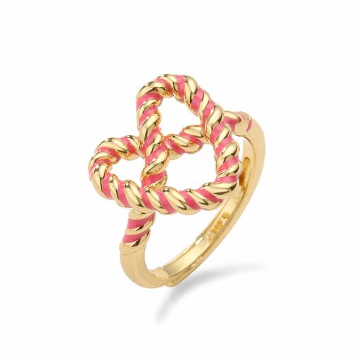 Brass Finger Ring plated for woman & enamel Sold By PC