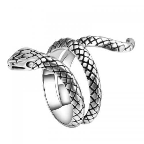 alliage de zinc bague, serpent, Placage, Vintage & normes différentes pour le choix & pour homme, Taille:7-10, Vendu par PC