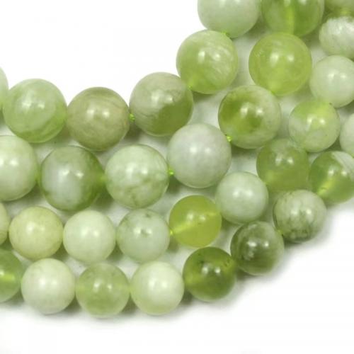 Natural Jade Beads Green Jade Round polished DIY green Sold Per Approx 38 cm Strand