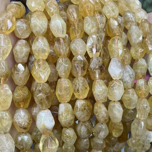 Φυσικές χάντρες Σιτρίν, Citrine, DIY & πολύπλευρη, κίτρινος, 11x15mm, Sold Per Περίπου 38 cm Strand