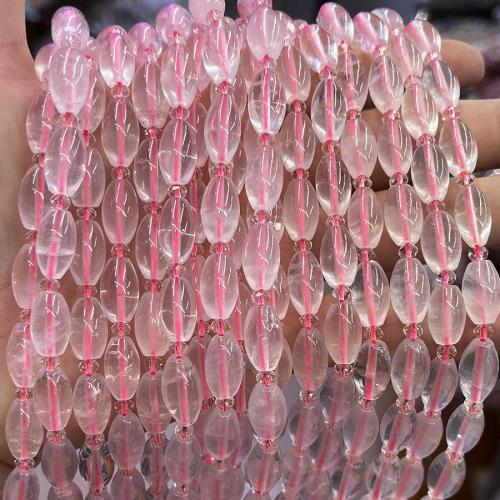 Perles Quartz Rose naturel, Seau, DIY, rose, 8x13mm, Vendu par Environ 38 cm brin