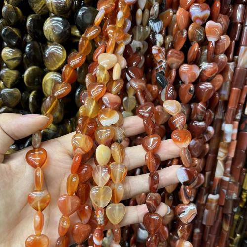 Φυσικό χάντρες Agate Lace, δαντέλα αχάτη, Καρδιά, γυαλισμένο, DIY & διαφορετικό μέγεθος για την επιλογή, περισσότερα χρώματα για την επιλογή, Sold Per Περίπου 38 cm Strand