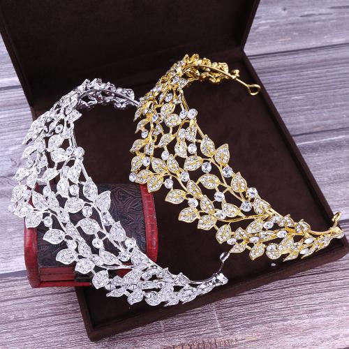 Bridal Tiaras Zinc Alloy fashion jewelry & for woman & with rhinestone nickel lead & cadmium free Inner Approx 160mm Sold By PC