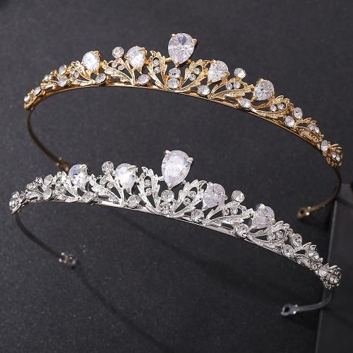 Diadema, lega in zinco, gioielli di moda & Micro spianare cubic zirconia & per la donna, nessuno, assenza di nichel,piombo&cadmio, Diametro interno:Appross. 150mm, Venduto da PC