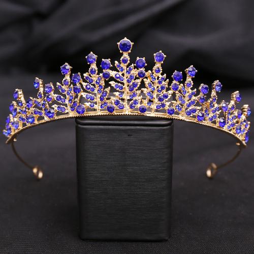 Bridal Tiaras Zinc Alloy fashion jewelry & for woman & with rhinestone nickel lead & cadmium free Inner Approx 145mm Sold By PC