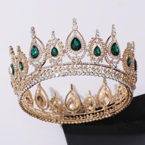 Tiaras, Sinc Alloy, jewelry faisin & do bhean & le rhinestone, dathanna níos mó le haghaidh rogha, nicil, luaidhe & caidmiam saor in aisce, Trastomhas Istigh:Thart 125mm, Díolta De réir PC