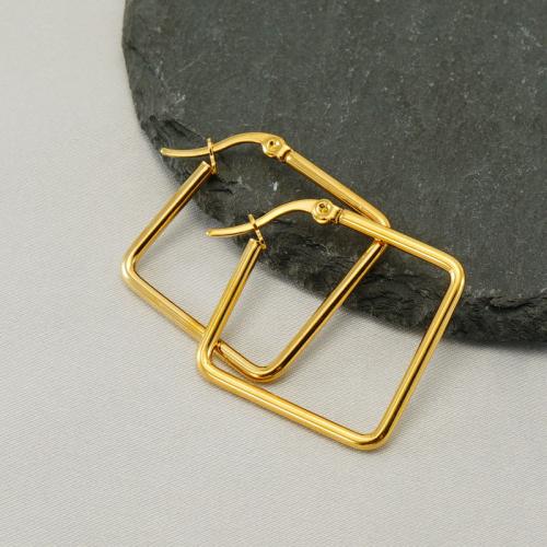 Stainless Steel Lever Back Earring 304 Stainless Steel plated fashion jewelry & for woman golden Sold By Pair