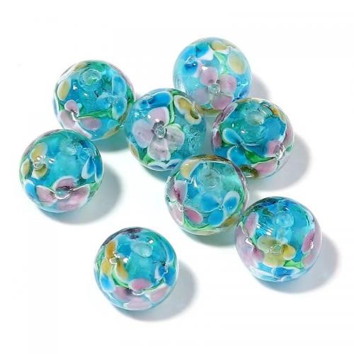 Handgemaakte Lampwork Beads, Ronde, DIY, meer kleuren voor de keuze, 12mm, Gat:Ca 2mm, 10pC's/Bag, Verkocht door Bag