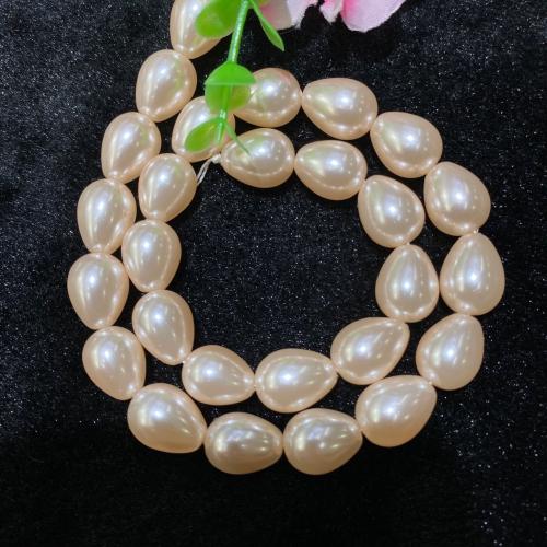 Perline conchiglia mari del sud, Shell Pearl, Lacrima, DIY, rosa, assenza di nichel,piombo&cadmio, 10.32x12.79mm, Venduto per Appross. 38 cm filo