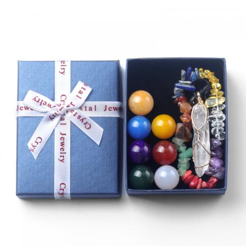 Edelstenen sieraden sets, Edelsteen, met Wax, Oversteken, mode sieraden, Verkocht door box