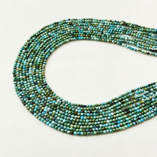 Turquoise Kralen, Natuurlijke Turquoise, Ronde, DIY & verschillende grootte voor keus, groen, Per verkocht Ca 39 cm Strand