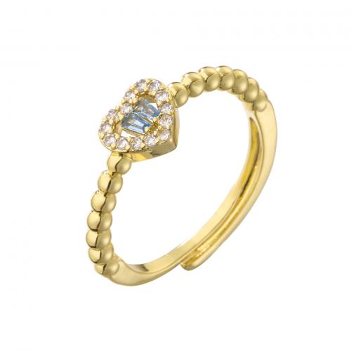 Cubic Zirconia Micro Pave Brass Ring plated micro pave cubic zirconia & for woman Sold By PC