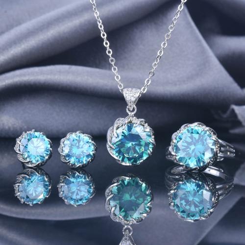 Sárgaréz Jewelry Set, Lotus, platina színű bevont, különböző stílusokat a választás & a nő & strasszos, Által értékesített PC