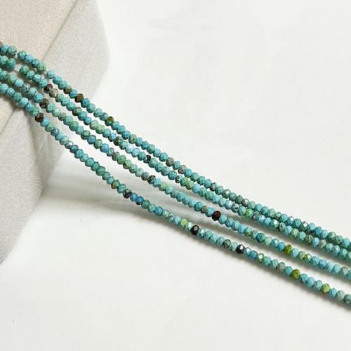 Χάντρες Turquoise, Συνθετικό Τυρκουάζ, Γύρος, DIY, πράσινος, 3.20x2mm, Sold Per Περίπου 39 cm Strand