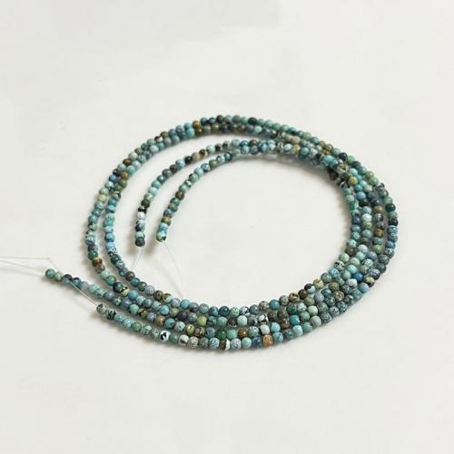 Turquoise Kralen, Synthetische Turquoise, Ronde, DIY, groen, about :2-2.3mm, Per verkocht Ca 39 cm Strand