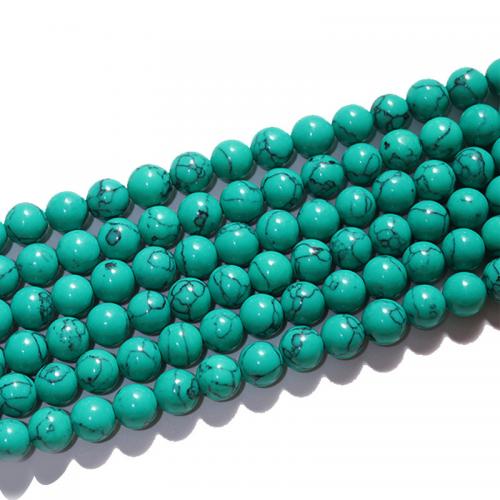 Turquoise Kralen, Synthetische Turquoise, Ronde, DIY & verschillende grootte voor keus, meer kleuren voor de keuze, Per verkocht Ca 38 cm Strand