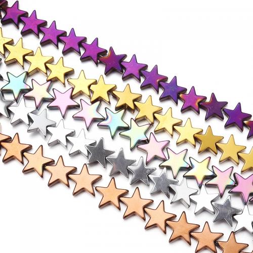 Granulos de hematita não-magnético, Estrela, DIY, Mais cores pare escolha, 8mm, vendido para Aprox 38 cm Strand